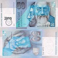*50 Sk Päťdesiat korún Slovensko 1993/2000 Bimilenium, UNC - Kliknutím na obrázok zatvorte -